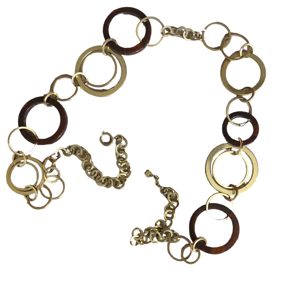 Mexx | Brown & Gold Circle Hoop Belt